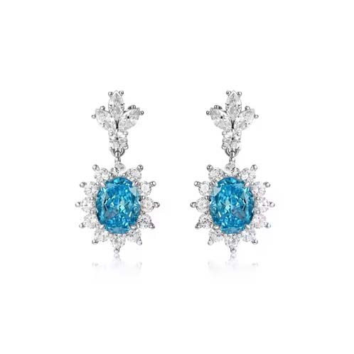 Blue Diamond Earrings