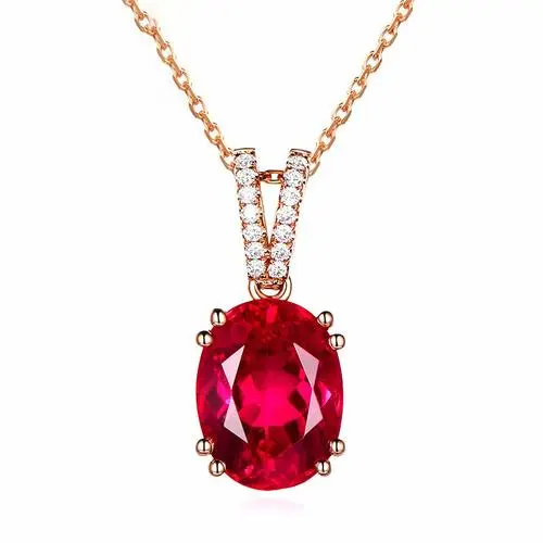 Oval Ruby Necklace