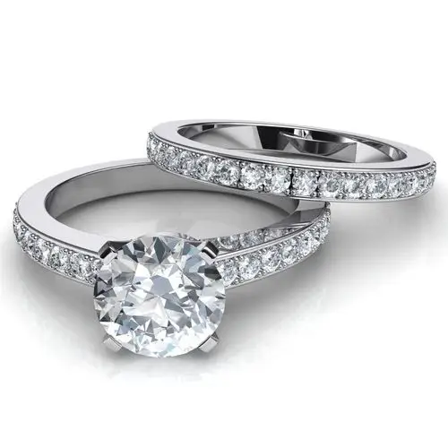 Engagement Ring and Wedding Ring