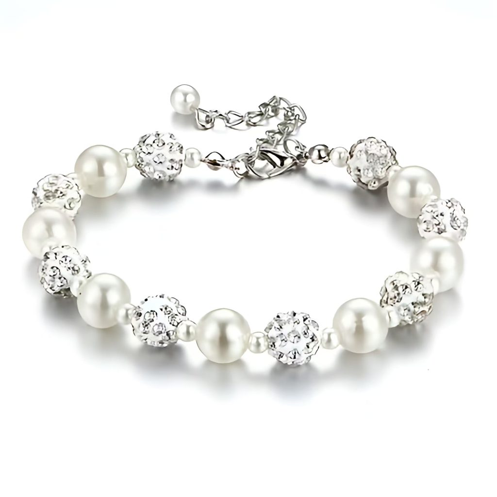 Variety of colored, shaped and sized pearls all mixed together in a bracelet for a great, modern look.