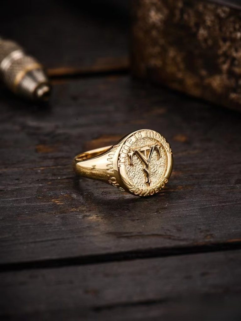 Custom Personal Engraved Gold Ring with Meaningful Message